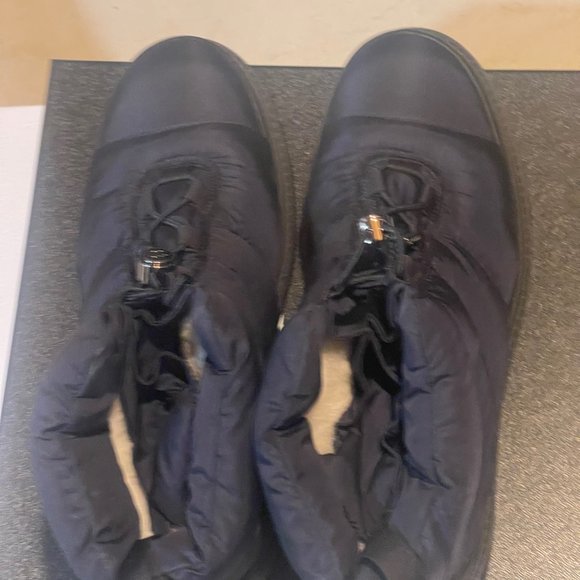 Navy Blue Nylon Chanel Boots - Picture 3 of 5